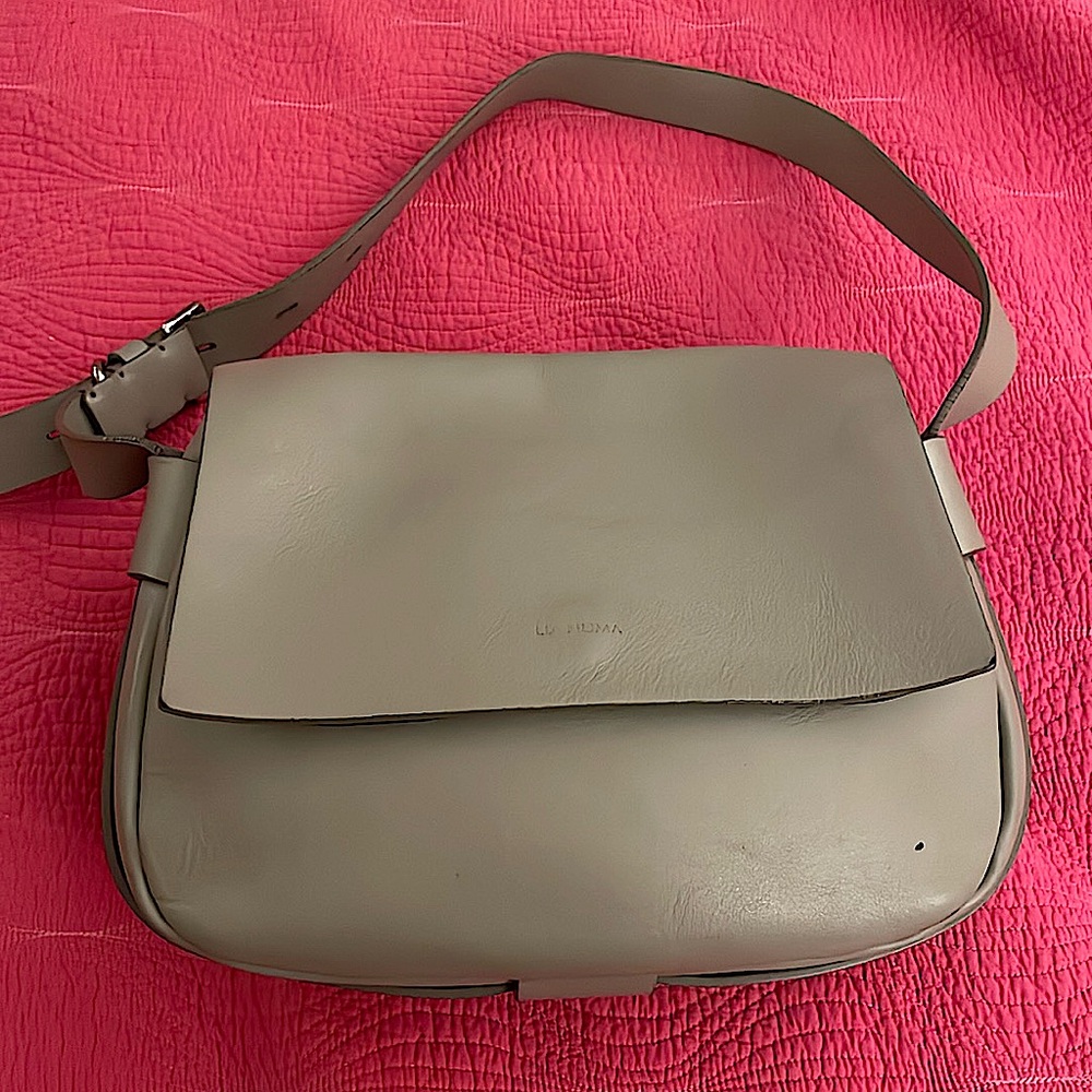 LIA NUMA Satchel Shoulder Handbag Genuine Calf Leather Made In Italy, orig. $397